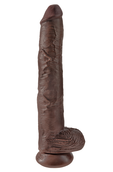 Pipedream King Cock With Balls Brown 36cm XL dildo | | Intimast
