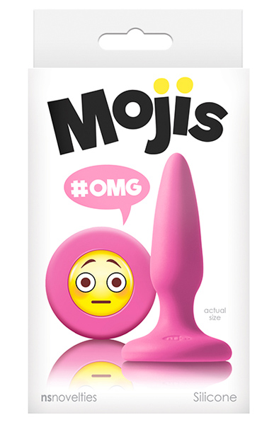 Alternativ bild 1 för Moji's - OMG Rosa Mini Silikon Plug med Emoji