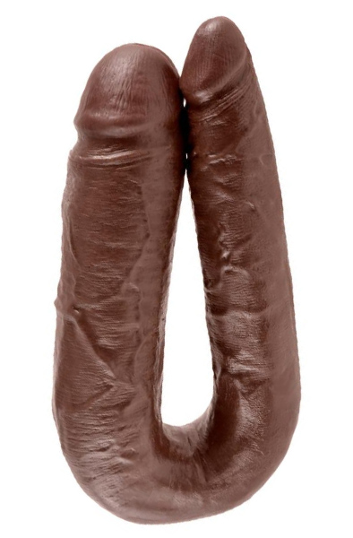 Pipedream King Cock U-Shaped Large Double Trouble Brown 44cm Dubbeldildo | | Intimast