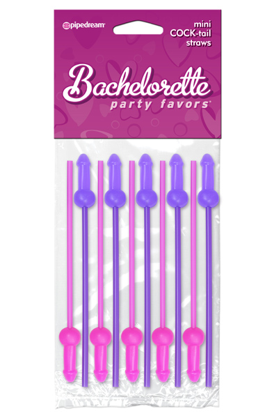 Pipedream Bachelorette Party Favors Mini COCK-tail Straws Snopp Sugrör |  | Intimast