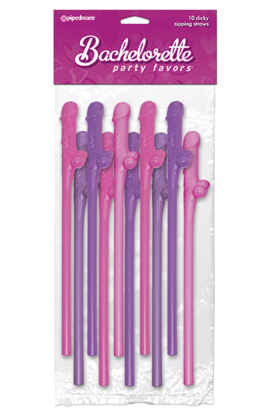 Pipedream Bachelorette Party Favors Dicky Sipping Straws Pin Snopp Sugrör | | Intimast