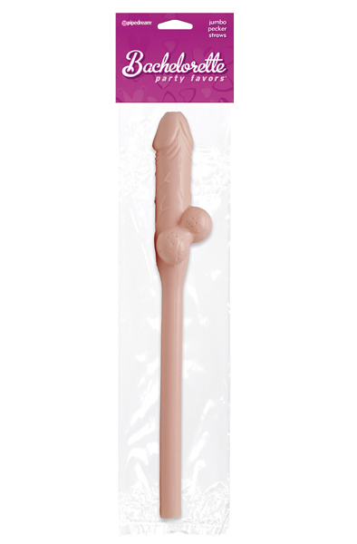 Pipedream Bachelorette Party Jumbo Pecker Straw Snopp Sugrör | | Intimast