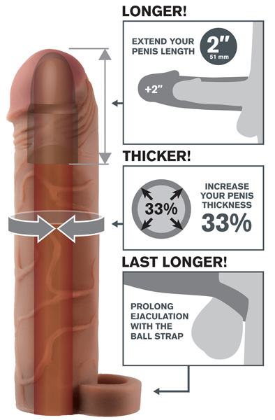 Alternativ bild 1 för Fantasy X-tensions Perfect Extension med Ball Strap - Penisförlängare