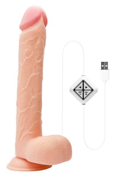 Dream Toys Bigstuff Dual Motor Flesh 28cm Dildo med vibrator | | Intimast