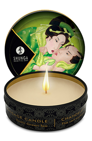 Shunga Erotic Art Massage Candle Exotic Green Tea 30ml Massageljus | | Intimast