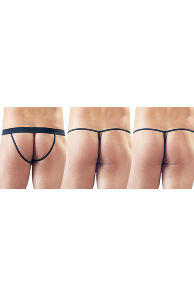 Alternativ bild 1 för Strings - Pack of 3 Styles - Black