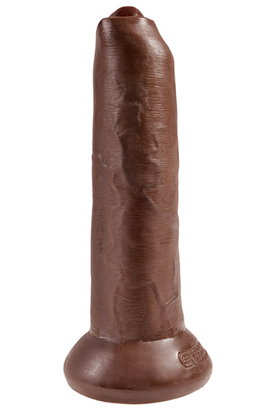 Pipedream King Cock Uncut Brown 25,5cm Dildo med förhud | | Intimast