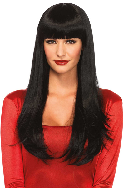 Leg Avenue Bangin Long Straight Wig Svart Peruk | | Intimast