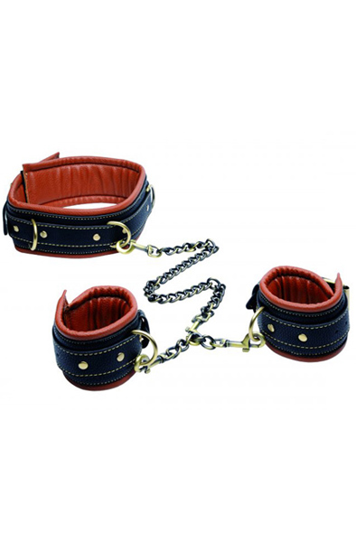 XR Play Hard Coax Collar To Wrist Restraint Halsband & handbojor |  | Intimast