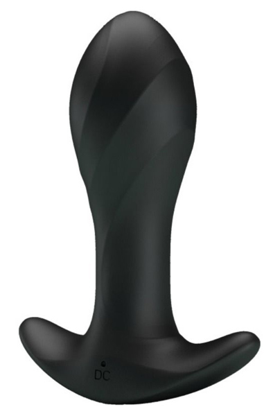 Pretty Love Anal Plug Massager Black Analplugg med vibrator | | Intimast