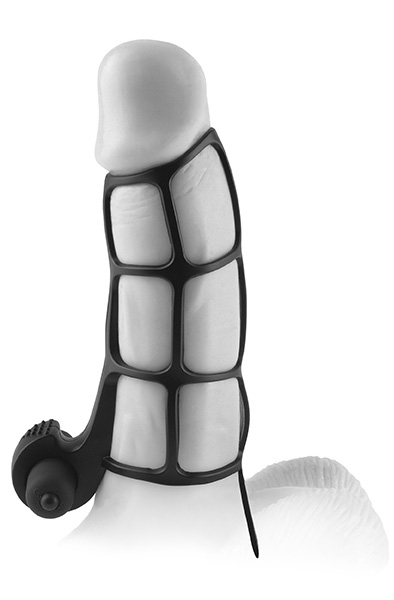 Pipedream X-tensions Deluxe Silicone Power Cage Penisöverdrag med vibration |  | Intimast