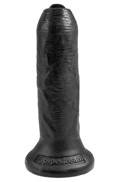 Pipedream King Cock Uncut Cock Black 15,5 cm Dildo med förhud | | Intimast