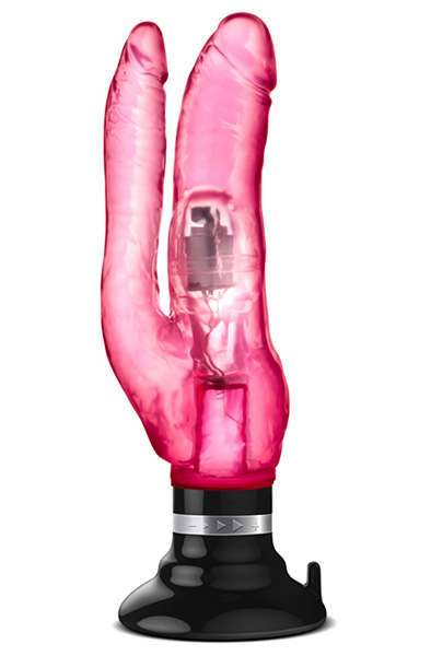 Double Penetrator Pink 25 cm Dubbeldildo med vibrator | | Intimast