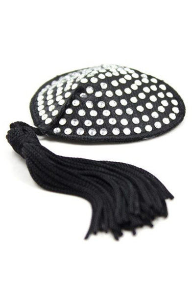 Alternativ bild 1 för TOYZ4LOVERS Heart Shine Nipples Tassels Black