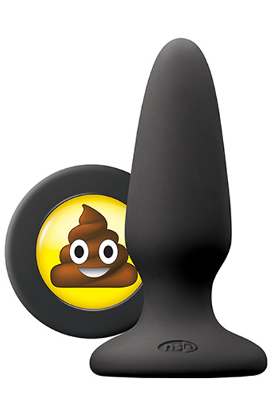 NS Novelties Mojis Sht Medium Black Analplugg | | Intimast