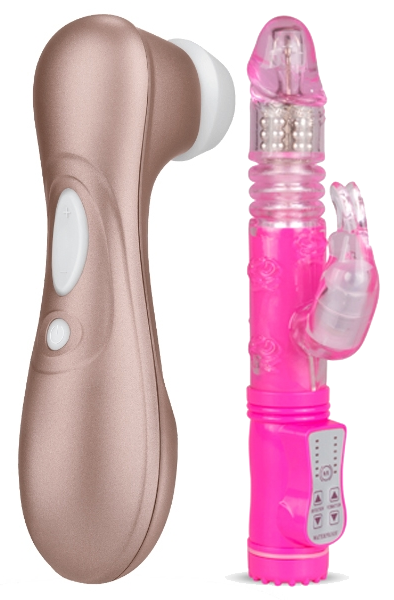 Satisfyer Pro 2 + Thrusting Rabbit Vibrator Paketerbjudande |  | Intimast