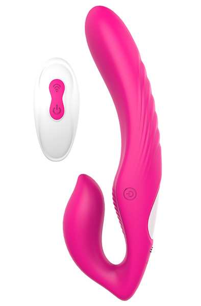 Dream Toys Vibes Of Love Remote Double Dipper Strap-on |  | Intimast