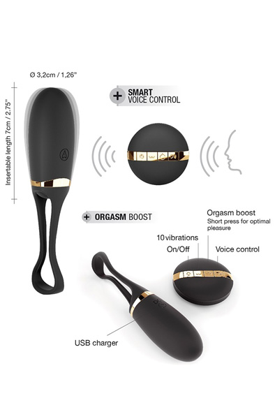 Alternativ bild 1 för Secret Delight Gold - Vibrerande Ägg Med röstkontroll