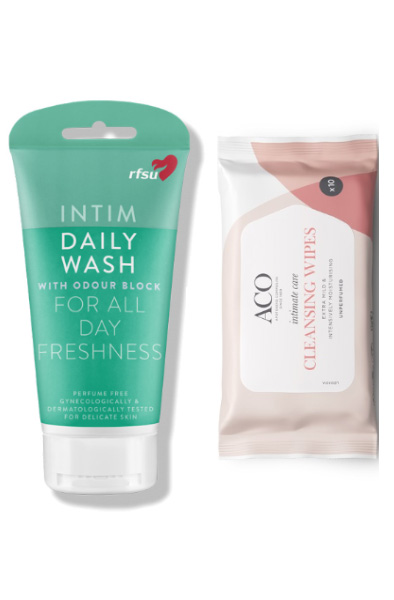 Hygienpaket - RFSU Daily Wash & ACO Wipes Paketerbjudande |  | Intimast