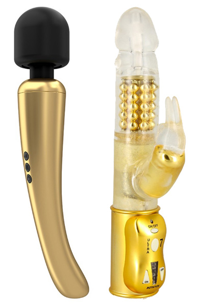 Marc Dorcel Wand Gold + Orgasmic Rabbit Gold Paketerbjudande |  | Intimast