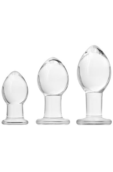 NS Novelties Crystal Trainer Kit Analplugg i glas | | Intimast