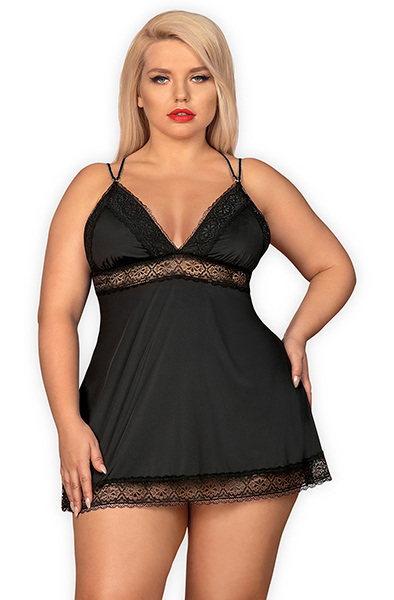 Obsessive Lolitte Babydoll & Thong Black XXL Babydoll |  | Intimast