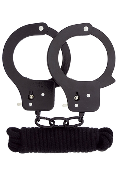 Dream Toys Bondx Metal Cuffs & Love Rope Set-black Handklovar |  | Intimast
