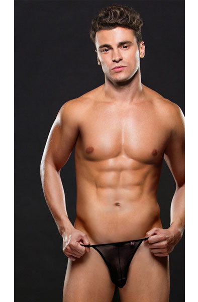 Envy Menswear Mesh Thong Black S/M Stringkalsong