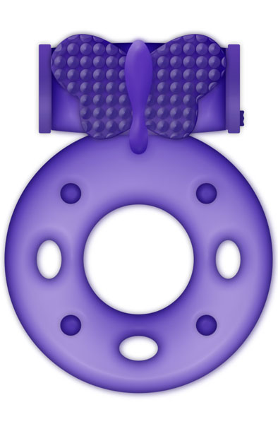 Casual Love Cock Ring Vibrating Purple Penisring med vibrator