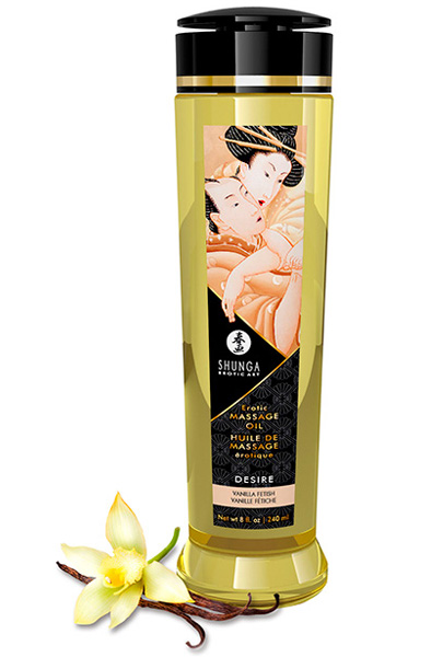 Shunga Massage Oil Desire Vanilla 240ml Massageolja Vanilj | | Intimast