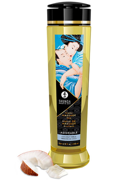 Shunga Massage Oil Adorable Coconut 240ml Massageolja Kokos | | Intimast