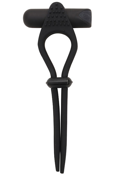 Dream Toys Adjustable Cockring Black Penisring med vibrator | | Intimast