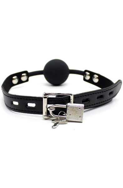 Fetish Addict Ball Gag With Padlock Gagball