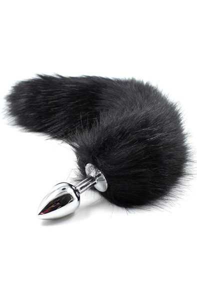 Fetish Addict Metal Butt Plug With Tail Analplugg med svans