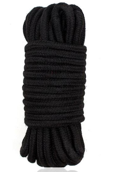 Bondage Cotton Rope 10 m Black BDSM rep