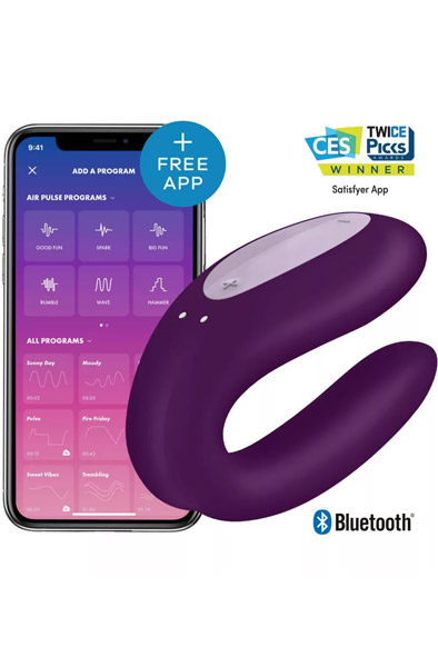 Satisfyer Double Joy Purple Appstyrd parvibrator |  | Intimast