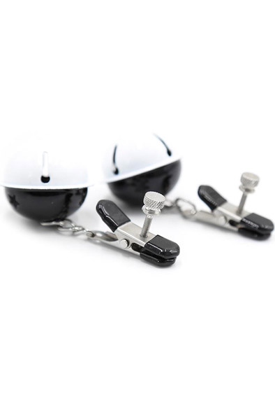 Alternativ bild 0 för Fetish Addict Nipple Clamps With Bell