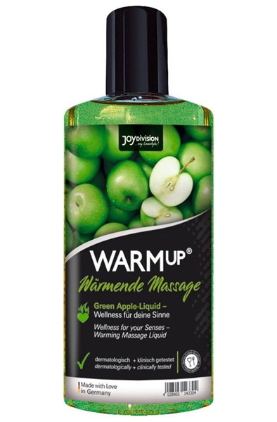 Joydivision Warm-up Massage Oil Green Apple 150ml Massageolja Äpple | | Intimast