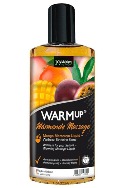Joydivision Warm-up Massage Oil Mango & Maracuya 150ml Massageolja Mango Passionsfrukt | | Intimast