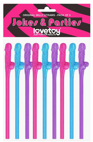 Lovetoy Original Willy Straws Multicolor Snopp Sugrör | | Intimast