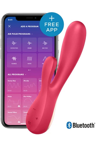 Satisfyer Mono Flex Red Appstyrd rabbitvibrator |  | Intimast