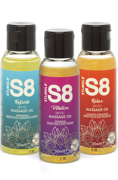 Stimul8 Massage Oil Box 3 x 50ml Massage paket | | Intimast