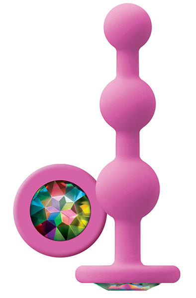 Glams Ripple Rainbow Gem Pink Analplugg | | Intimast