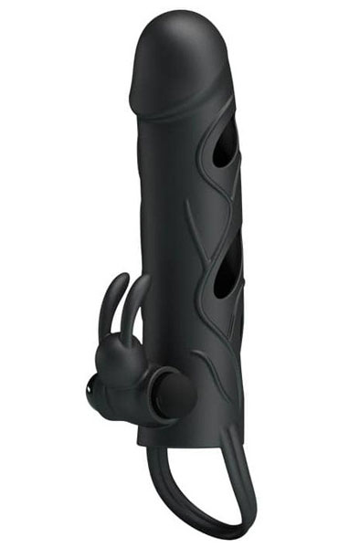 Pretty Love Penis Sleeve With Ball Strap Penisöverdrag med vibration |  | Intimast