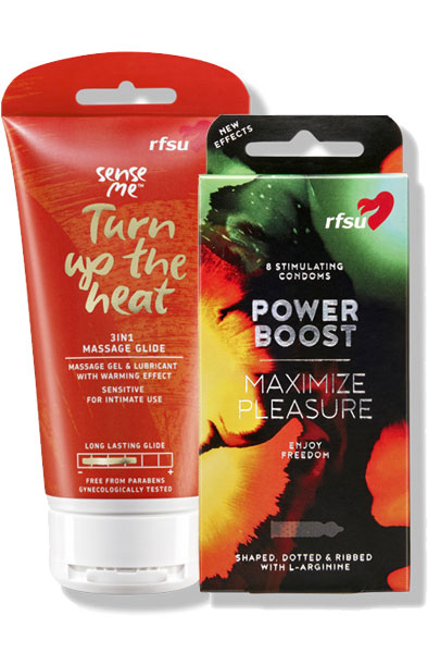 RFSU Turn Up The Heat 150ml + Power Boost 8st Paketerbjudande |  | Intimast