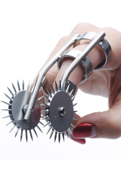 Spikes Double Finger Pinwheel Wartenberg hjul | | Intimast