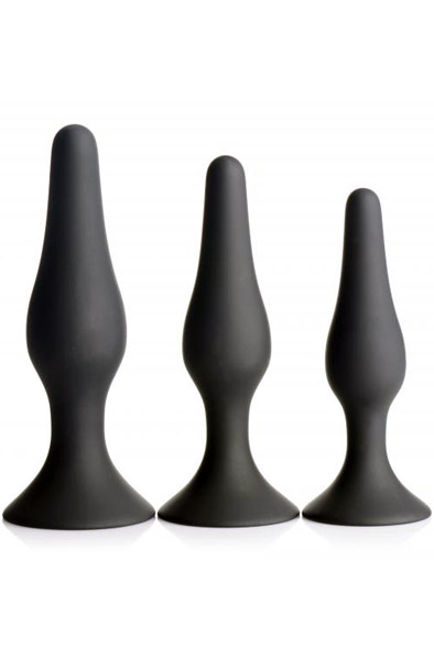 Master Series 3-pcs Silicone Anal Plug Set Analpluggar paket | | Intimast