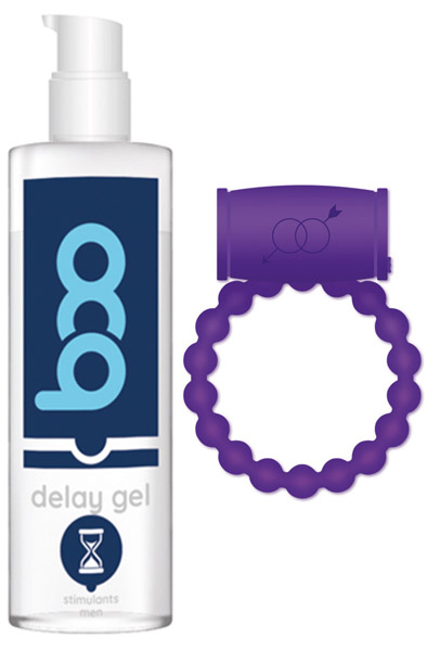 Delay Gel Men 50ml + Vibrating Cock Ring Paketerbjudande |  | Intimast