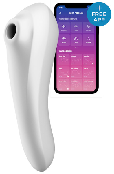 Satisfyer Dual Pleasure White Appstyrd klitorisstimulator | | Intimast