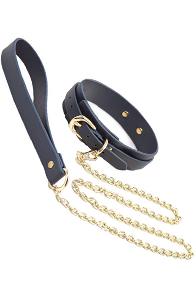 Bondage Couture Collar & Leash Blue Bondage Halsband & Koppel | | Intimast